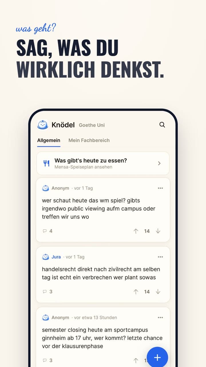 Der anonyme Knödel Campus-Feed